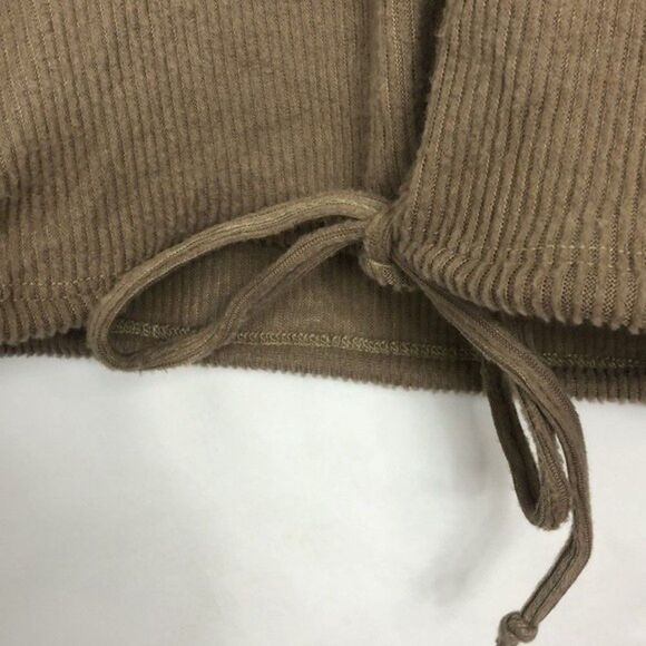 ASOS Truself Corduroy Rib Knit Crop Top 1/4 Button Like New M 22C - Picture 3 of 6